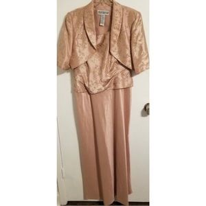 Jessica Howard beaded 2 piece dress jacket plus